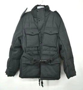 Dries Van Noten Mens Four Pocket Wool Flannel Jacket Belt Snap Tab Cuff Toggle S - Picture 1 of 9