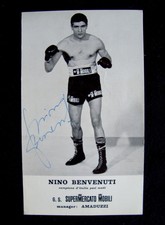 Autografo Nino Benvenuti Campione d'Italia Pesi Medi Amaduzzi Pugilato Sport