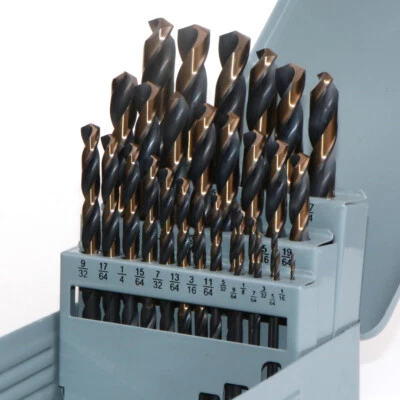 29PCS/Set HSS Drill Bits Black Gold Multi-Bits Twist Metal Drill Bit 1/16"-1/2" - Image 1 of 4