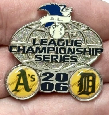 Oakland Athletics Vs Detroit Tigers Pin  2006 AL Championship Lapel Pin - Image 1 of 3