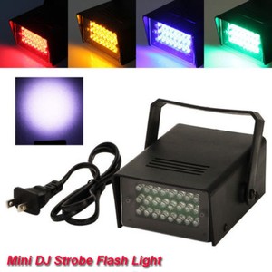 2 x Mini DJ Strobe Halloween Flash Light 24 LED Club Stage Lighting Party Disco