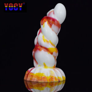 YOCY 2021 New Dildo Curved Penis Silicone Colorful Anal Sex Toy G-spot Stimulate