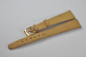 Omega Wristwatch Band 15mm band Strap Brown with Gold Plated Buckle NOS Mint W40