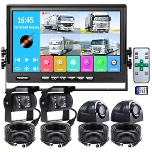 9" DVR Monitor MP5 USB 360 Rear View Backup Camera 12-36v For Truck Caravan Kit - Picture 1 of 24