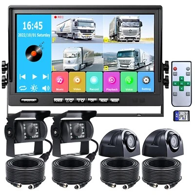 9" DVR Monitor MP5 USB 360 Rear View Backup Camera 12-36v For Truck Caravan Kit - Image 1 of 4
