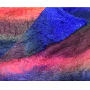1/2/3/4 oz Mulberry Silk Lap Fiber Hand Dyed - silk fibers for spinning - Picture 1 of 5