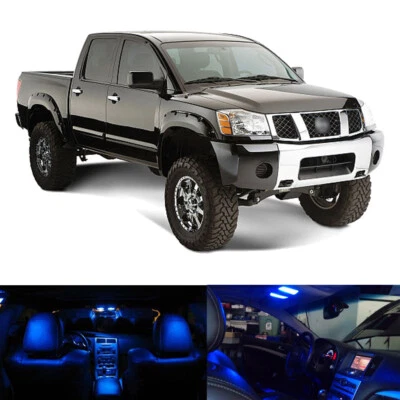 13 x luzes de placa de matrícula pacote interno de LED azul para 2004-2015 Nissan Titan - Imagem 1 de 3