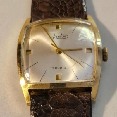 Reloj vintage para hombre ""ARCTOS"" 17J Cal.PUW260 oro alemán antiguo mecáni... - Imagen 1 de 4