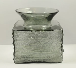 Bellissimo vaso Frank Thrower Dartington vetro ""Midnight"" FT101 anni '60 - Foto 1 di 3