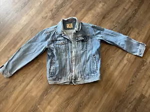Vintage Expedition Denim Trucker Jean Jacket Mens Large L 90s - Picture 1 of 4