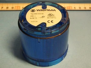 Werma Signaltechnik 843 510 55 24V AC/DC Bleu Led élément clignotant - Photo 1 sur 4