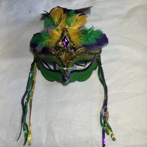 Venetian Feather Mardi Gras Mask Adult Size New!!! - Picture 1 of 6
