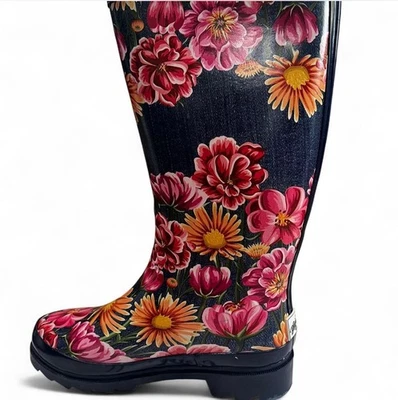 Botas de lluvia Blazin Roxx Laiken con estampado floral punta redonda (para mujer) Foto 1 de 4