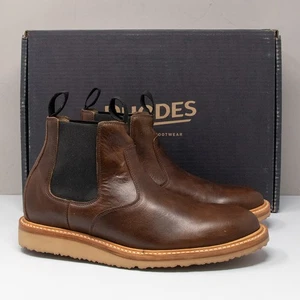 Rhodes Blake Hickory Brown Leather Chelsea Boots, Men's 9 - Picture 1 of 7