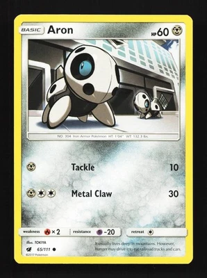 Aron 65/111 LP Crimson Invasion English Pokemon Card TCG - Image 1 of 4