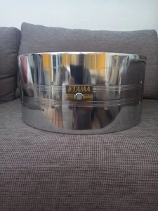 Caja de tambor de acero sin apariencia Tama Granstar. 14"x6.5". Hecho en Japón. Años 80. - Imagen 1 de 24