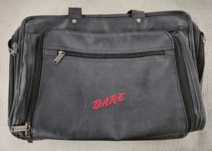 Vintage DARE D.A.R.E. Laptop Bag Backpack Strap Luggage Leather Nice Leed's! - Picture 1 of 12