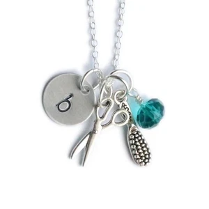 Collana con ciondolo parrucchiere | gioielli delicati da salone, argento sterling, bellezza - Foto 1 di 1