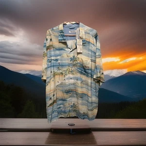 Neu mit Etikett Tommy Bahama The Veracruz Cay Isle Vista Herrenhemd, Bon Voyage, Größe 2XL - Bild 1 von 6