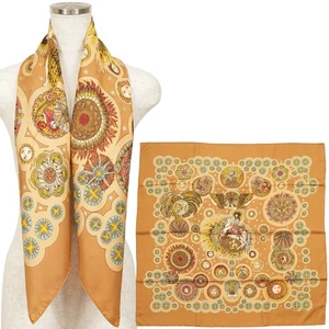 HERMES Carre 90 "LE ROY SOLEIL" 100% Silk Scarf Vintage Rare Cleaned - Picture 1 of 16