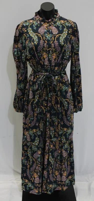 Boden Women's Willow Tiered Jersey Dress MP7 Navy/Enchanting Peacock US:12 UK:16 - Image 1 of 4