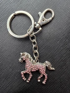 Llavero Caballo Diamantes de Imitación Cristal Tono Plateado Metal Clip Llavero Regalo - Imagen 1 de 7