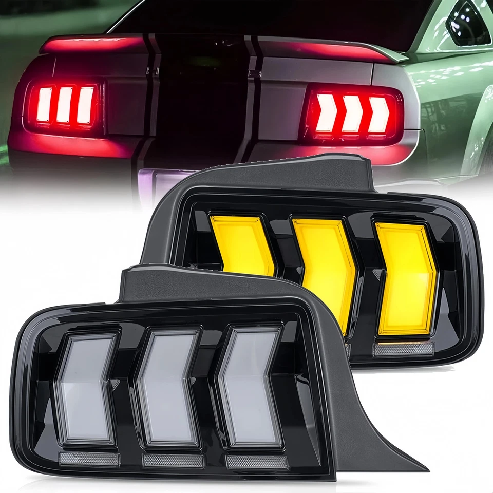 Luces traseras de tubo LED COMPLETO VLAND para Ford Mustang 2005-2009 animación y secuencial Foto 1 de 4