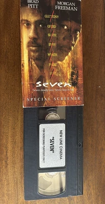Seven VHS Special Screener 1995 Brad Pitt Fincher Se7en New Line RARE FYC - Image 1 of 4