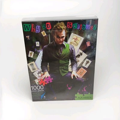 Batman Dark Knight Joker Puzzle Why So Serious Heath Ledger 1000 Pc DC Comics  - Image 1 of 3