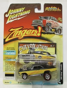 Chevy Chevelle 1966 Johnny Lightning Street Freaks Zingers negro y amarillo  - Imagen 1 de 1
