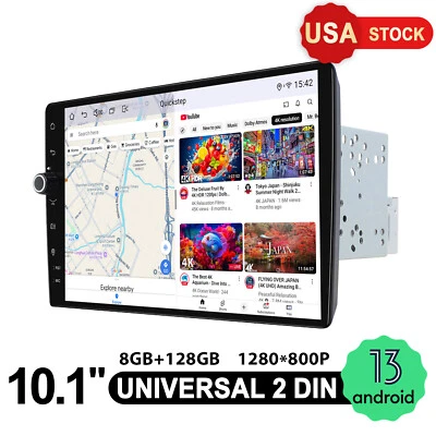 JOYING Double Din Radio 10.1 Inch Android 13 Head Unit Support Bluetooth GPS FM Foto 1 de 4