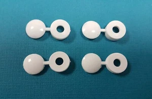 Paquete de 100 cubiertas de tornillo de plástico de nailon blanco M5, tapas con bisagras - Imagen 1 de 1