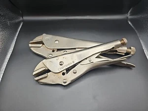 Vintage Craftsman 9" & 7" Locking Pliers 45341 & 45342 Made in USA - Picture 1 of 6