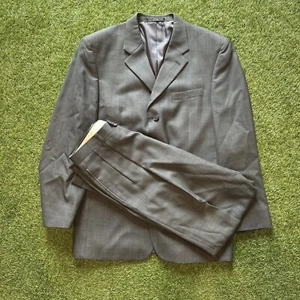 Jones New York 40R 31x31 Gray Black Check Mens Sport Coat Jacket Pants Suit - Picture 1 of 19