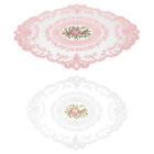  2 Pcs Lace Placemat Milk Silk Table Decors Coaster Top Tripod