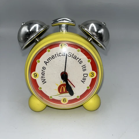McDonalds Battery Operated Where America Starts It's Day Alarm Clock  Dual Bell Cover