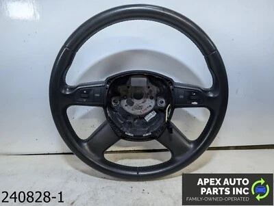 OEM 2008 Audi A6 3.1L QUATTRO 4-SPOKE HEATED LEATHER STEERING WHEEL BLACK - Image 1 of 4