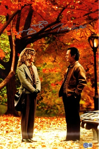 MEG RYAN & BILLY CRYSTAL Signed Autograph "WHEN HARRY MET SALLY" 11x17 Photo BAS Cover