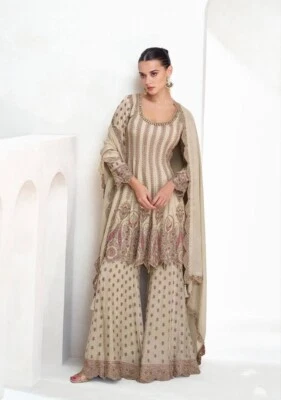 Diseñador de boda indio paquistaní Salwar Kameez listo para usar trajes vestido de fiesta L Foto 1 de 4