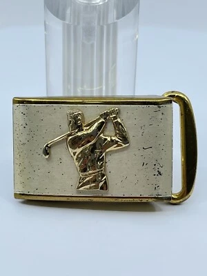 Hickok Belt Buckle Clamp master plate raised Golf Golfer swinging club - Image 1 of 4