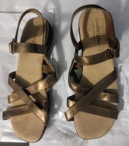 Womens Shoes, Size 10, Prediction Comfort Plus Brand, Flat, Brown, Strap Buckle - Picture 1 of 4
