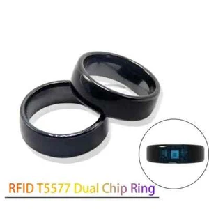 Unisex 125khz/13,56mhz Rfid Ring Schwarz Keramik Ring Wear Smart Finger Top Rout - Bild 1 von 7