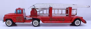 VTG Buddy L Fire Dept. Extension Pressed Steel Ladder Truck 60s B.L.F.D. #3 Orig - Picture 1 of 24