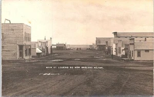 New England North Dakota RPPC Street Scene early 1900s - Picture 1 of 2