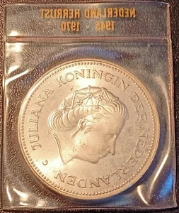 Pays-Bas - Juliana - 10 Gulden Silver Nederland Herrijst 1970 Blister! Km# 195 - Picture 1 of 4