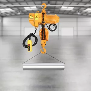110V 1.6KW 2204LBS 1Ton Electric Chain Hoist Single Phase Hoist Crane 10FT Chain - Picture 1 of 21