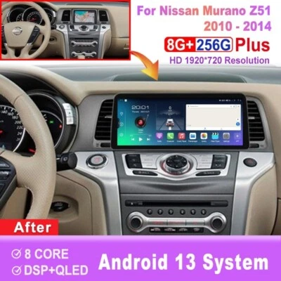 12.3 inch Screen Android Car Radio For Nissan Murano Z51 2010-2014 GPS Head Unit - Image 1 of 4
