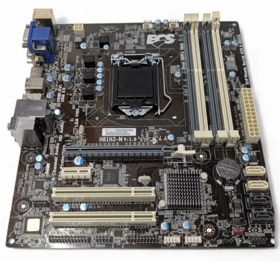 ECS H81H3-M (V1.0) Motherboard (NEW WITHOUT BOX) - Image 1 of 4