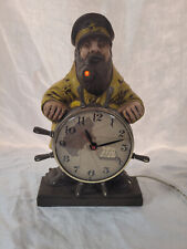 Mastercrafters Clock 722 Captain Helm Salty Dog missing spoke works Navy Pirate