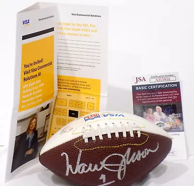 Warren Moon #1 Autographed Signed Mini /Micro Football JSA 💎COA - Image 1 of 4